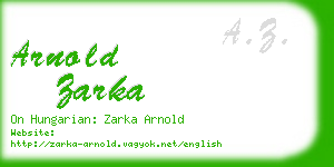 arnold zarka business card